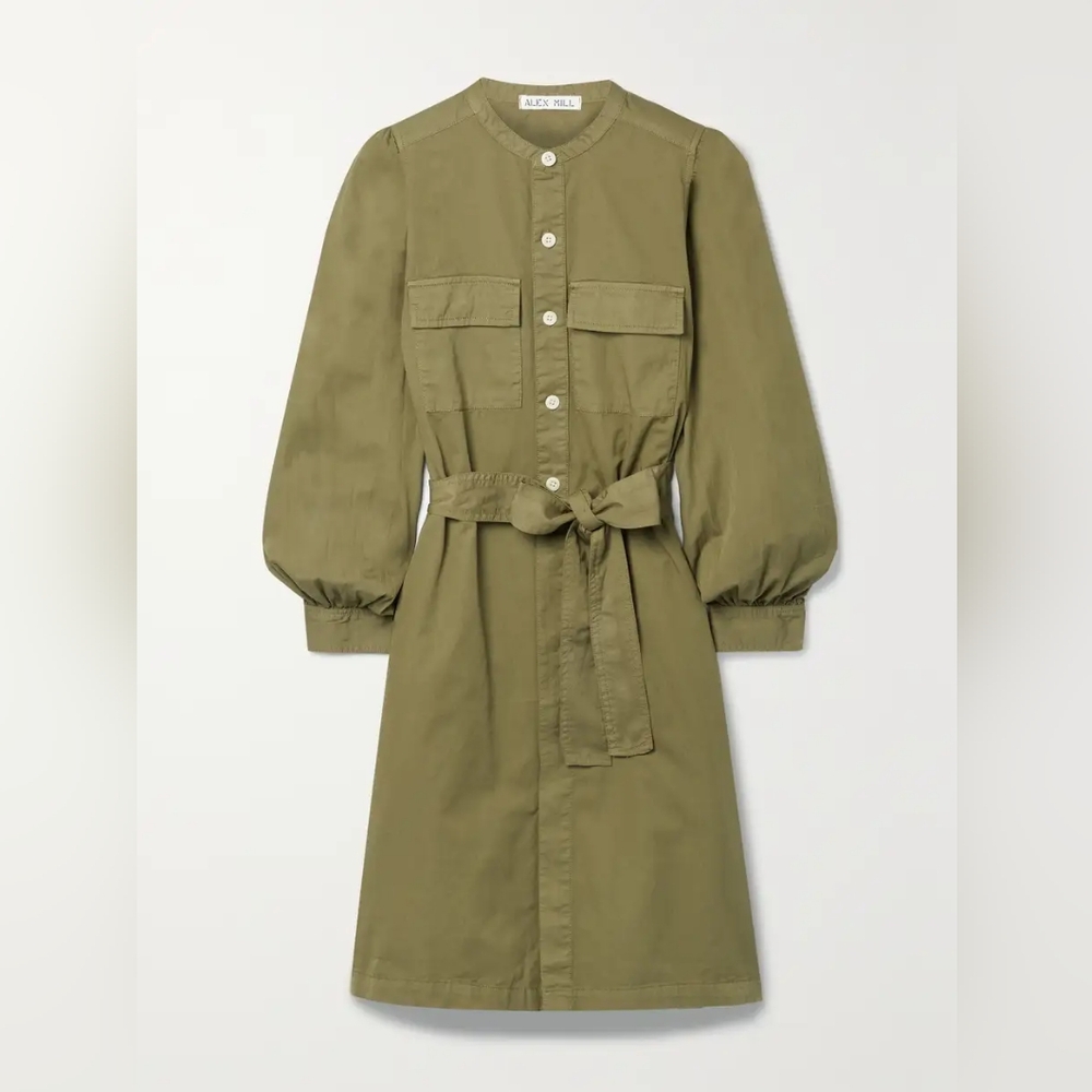 Alex Mill Olive Green Midi Dress - Picture 5 of 9